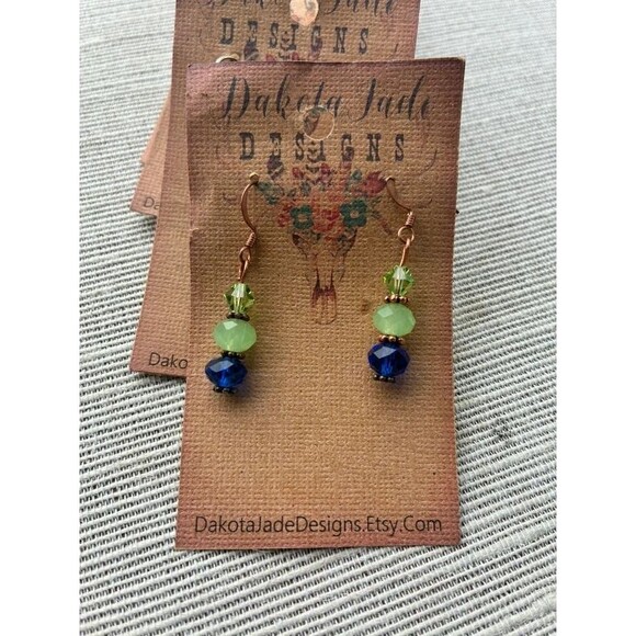 no brand Jewelry - Earrings - green and navy